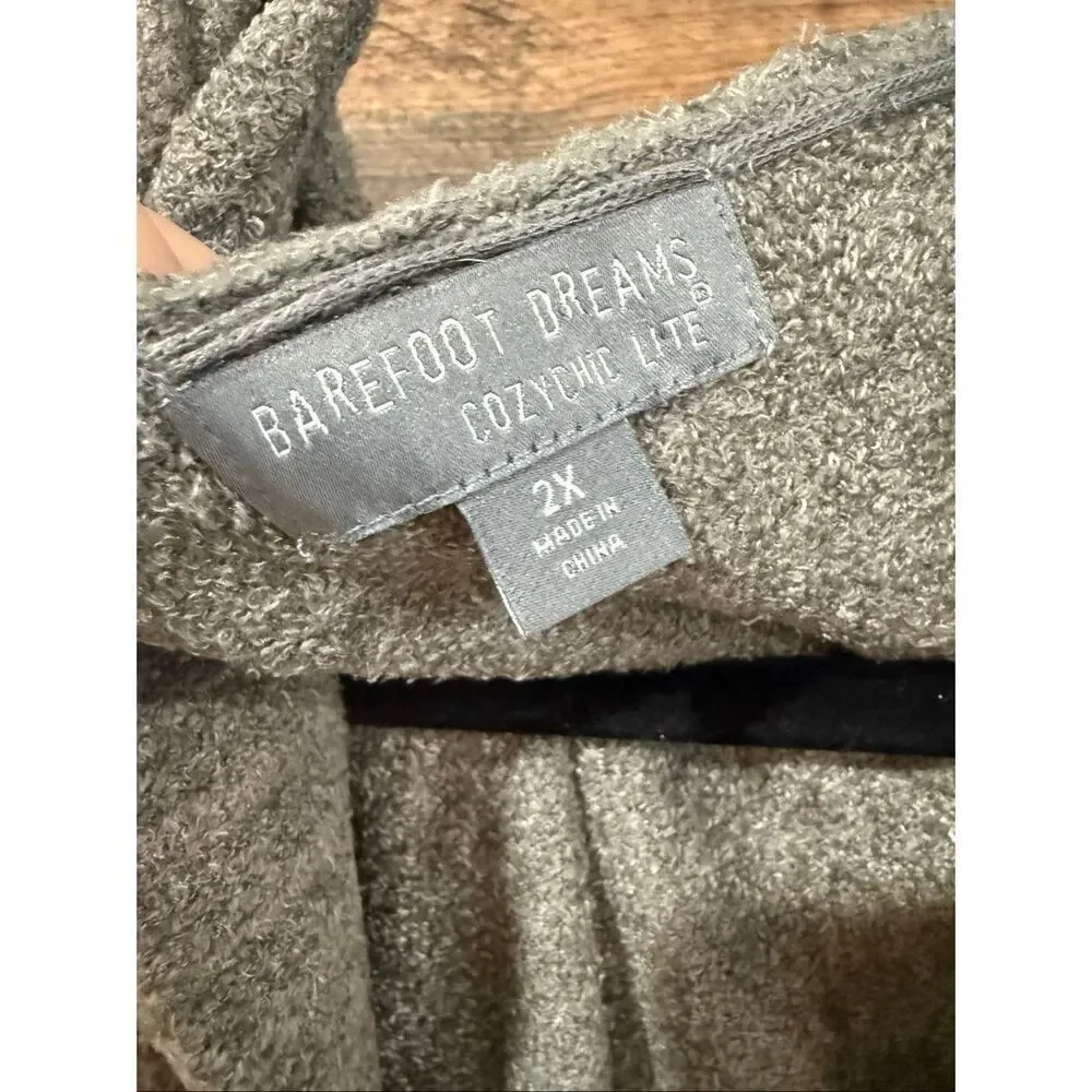 Barefoot Dreams Cozy Chic hooded Cardigan plus sz 2X